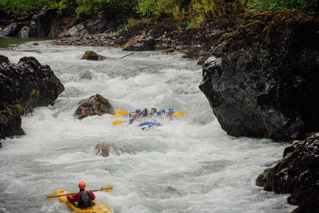 Adventure rafting group